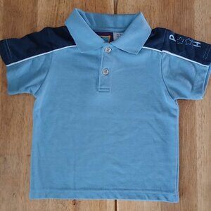 POOH lt. blue/navy S/S polo shirt sz 2T boys